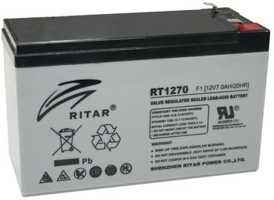 Ritar 12V 7Ah AGM SLA Battery – High Performance Sealed Lead Acid UPS Battery